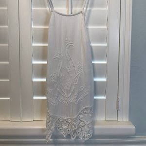 Bershka lace white halter top